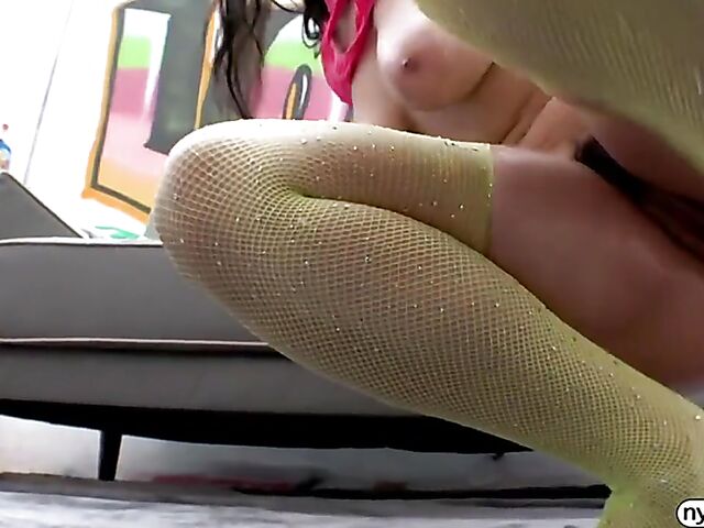 Big tits big ass anal in fishnets with Violet Myers
