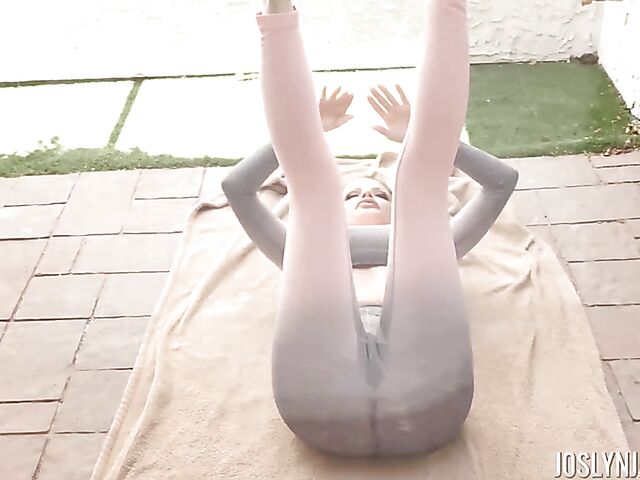 Yoga MILF workout and POV doggystyle outside with Joslyn James