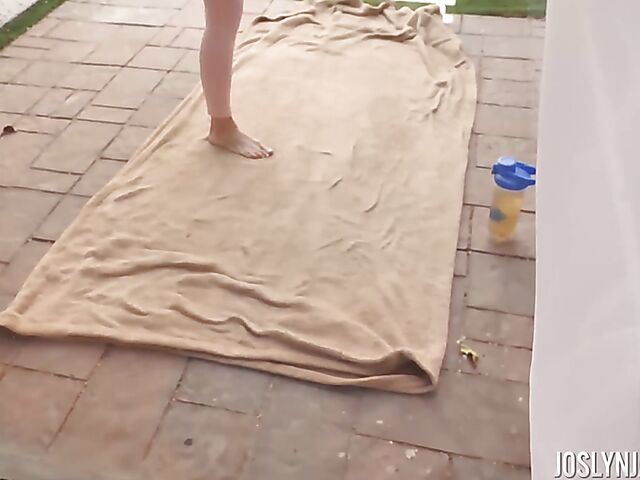 Yoga MILF workout and POV doggystyle outside with Joslyn James