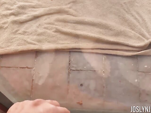 Yoga MILF workout and POV doggystyle outside with Joslyn James