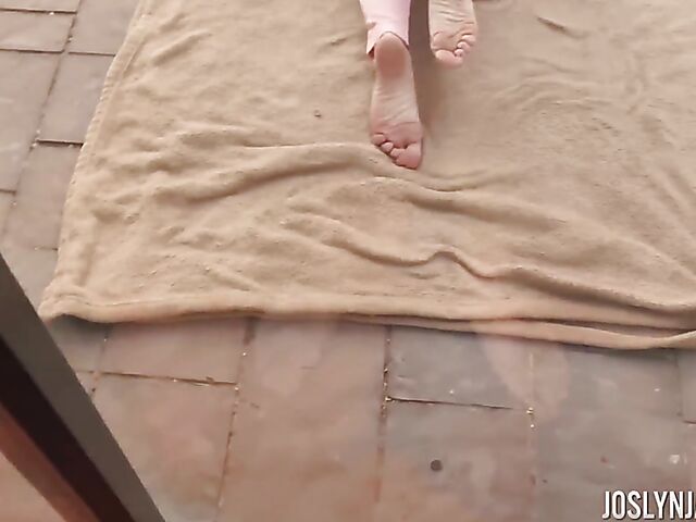 Yoga MILF workout and POV doggystyle outside with Joslyn James