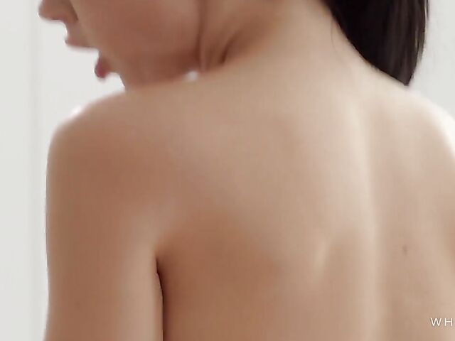 Sensual femdom sex with flat chested babe Jenny Doll