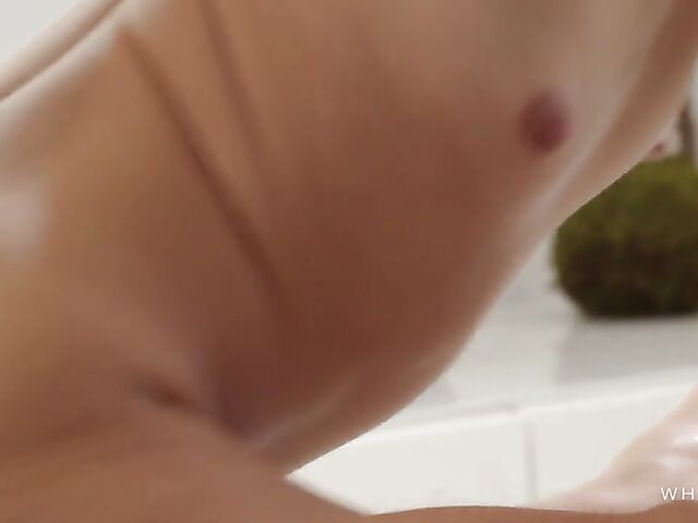 Sensual femdom sex with flat chested babe Jenny Doll