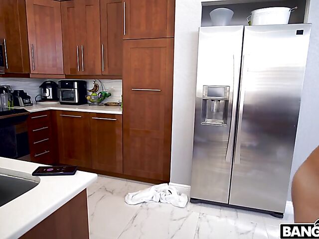 Blue-eyed blonde MILF with big fake tits Katie Monroe is horny as hell