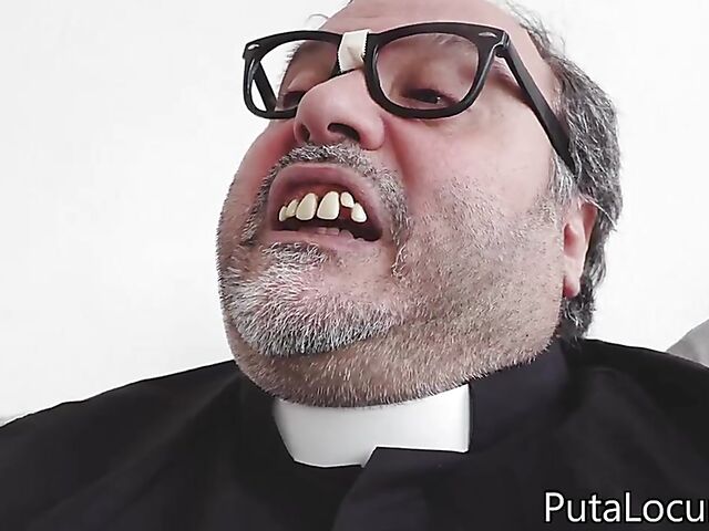 Busty ebony Tina Fire and Spanish priest Torbe interracial