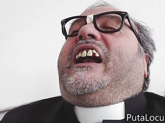 Busty ebony Tina Fire and Spanish priest Torbe interracial