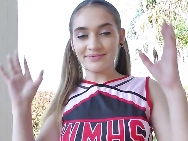  Sex in uniform with teen cheerleader Sera Ryder