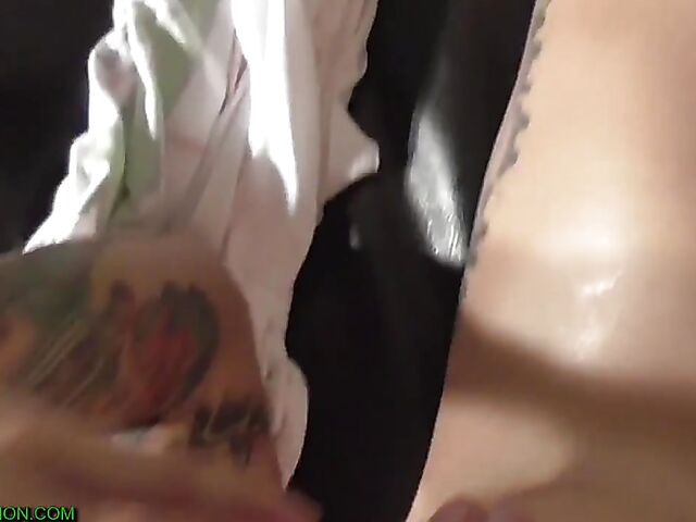 Amazing deepthroat with short-haired big titty slut Afton Marie