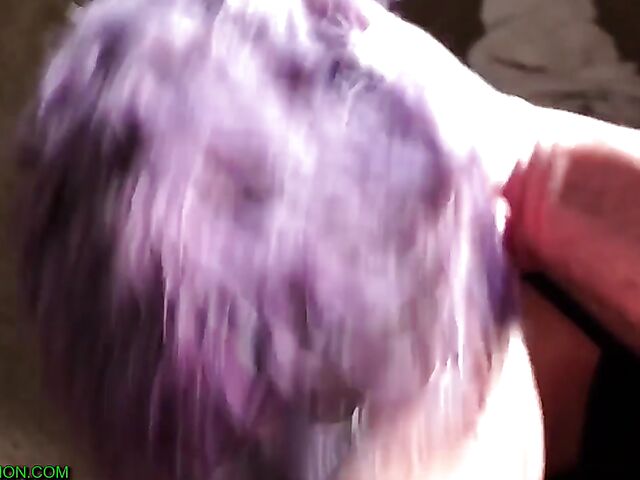 Amazing deepthroat with short-haired big titty slut Afton Marie