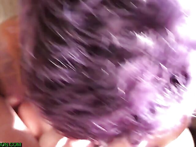 Amazing deepthroat with short-haired big titty slut Afton Marie