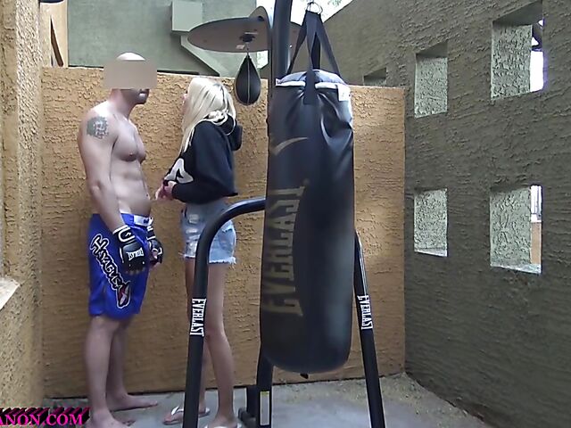 Young blonde slut Chanel Grey gets screwed by a sporty guy