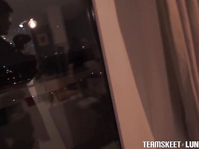 James' Asian girlfriend Luna X gets banged from behind in Budapest