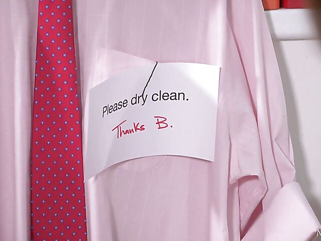 Office solo in lingerie and stockings with Vanessa Angel