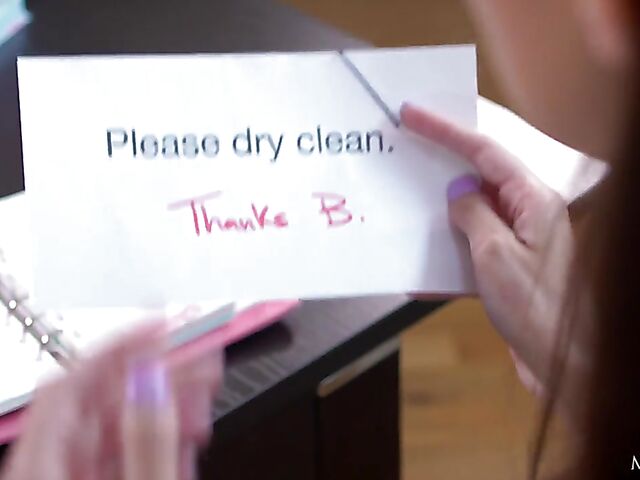 Office solo in lingerie and stockings with Vanessa Angel