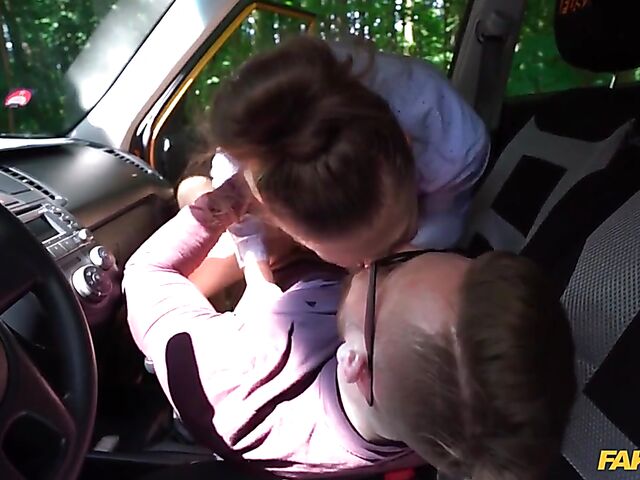 Road test and car fuck with hot instructor Emylia Argan