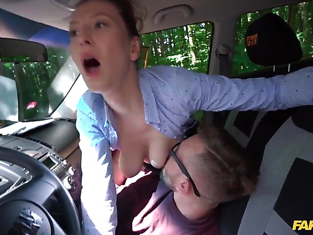 Road test and car fuck with hot instructor Emylia Argan