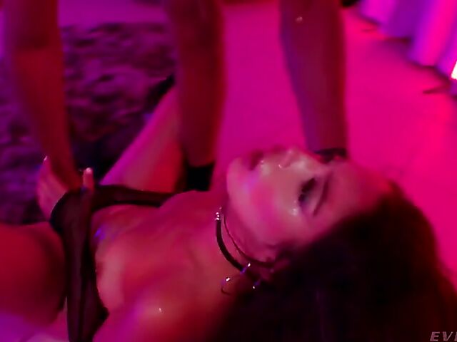 Rough interracial anal with petite slut Vanessa Sky