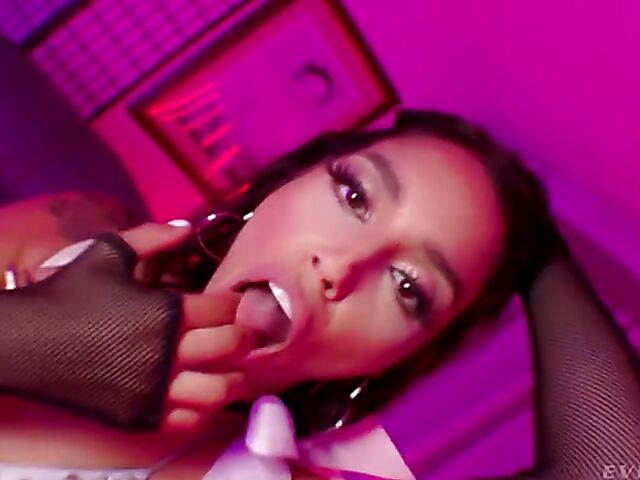 Rough interracial anal with petite slut Vanessa Sky