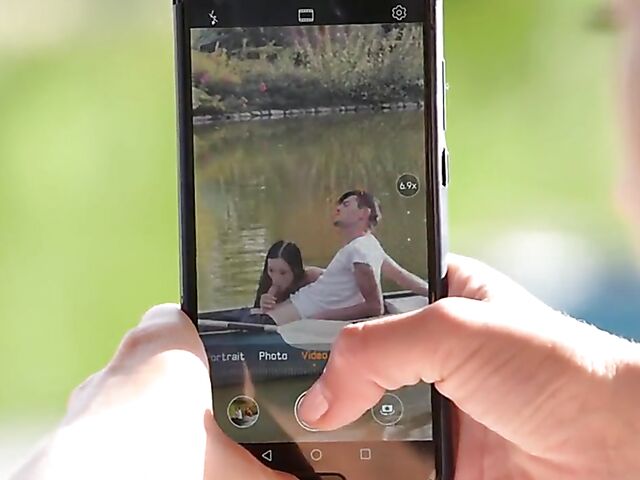 Perfect lesbian threesome by the lake with Sasha Rose, Kinuski and Shalina Devine