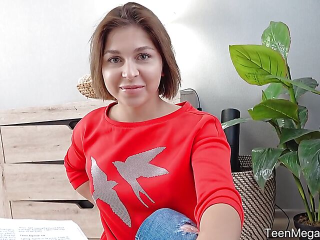 Russian young chick in a miniskirt Mia Richi is fuckable