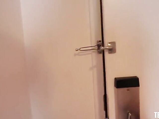 Porn audition with skinny Andie Rose getting her trimmed pussy fingered, dildoed and fucked POV