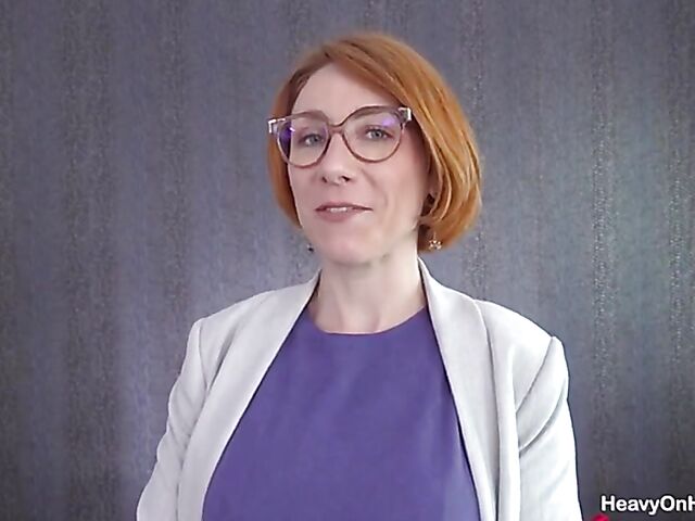 Julie Holly - Redhead MILF anal with a fat guy