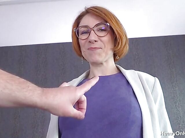 Julie Holly - Redhead MILF anal with a fat guy