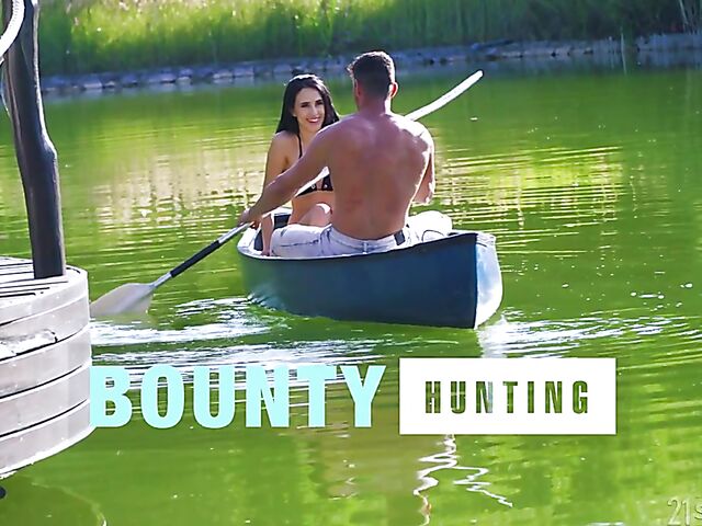 Alyssa Bounty - Brunette anal in her black bikini by the pond