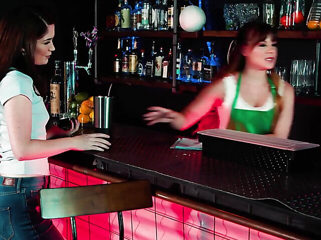 Lesbian bar girls Alison Rey and Evelyn Claire