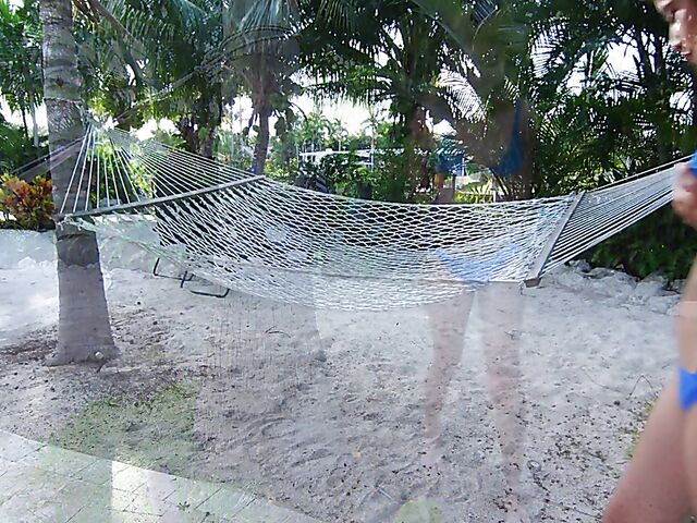 Outdoor solo with petite latina teen Hazel Heart at the beach