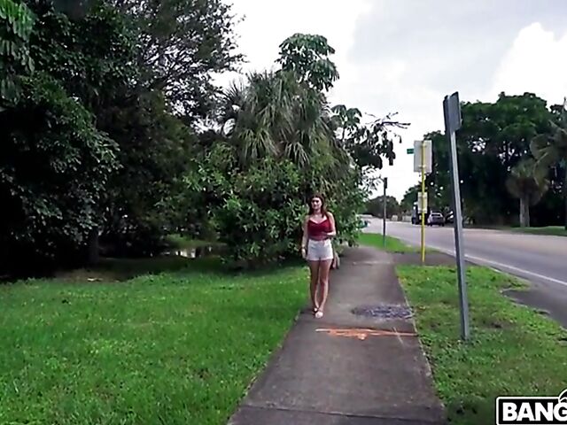 Pick up fuck in a van for cash with Mae Milano