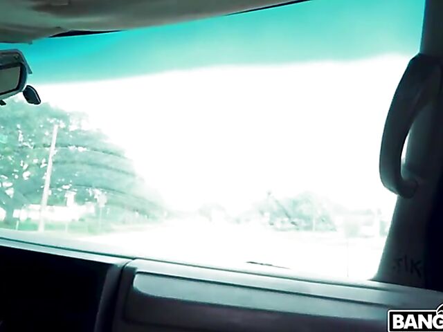 Pick up fuck in a van for cash with Mae Milano