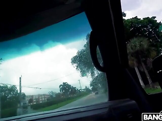 Pick up fuck in a van for cash with Mae Milano