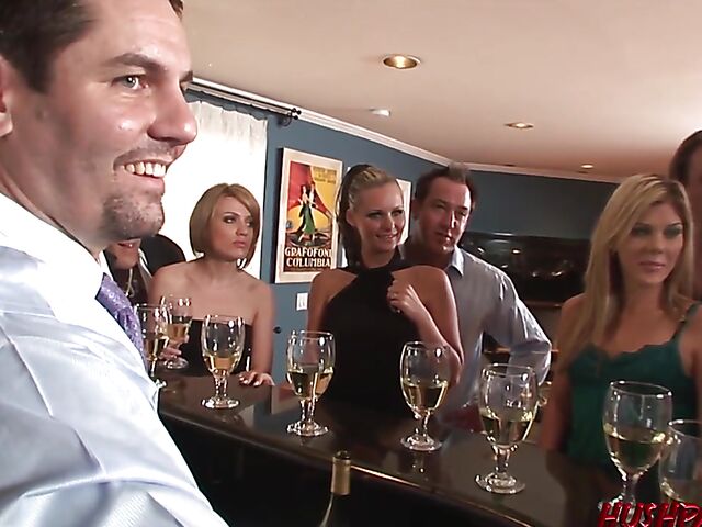 Group sex party with August, Holly Wellin and Phoenix Marie