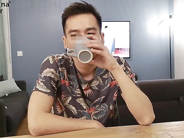 Asian guy white girl facefuck and doggystyle with sleepy blonde Roxy Risingstar