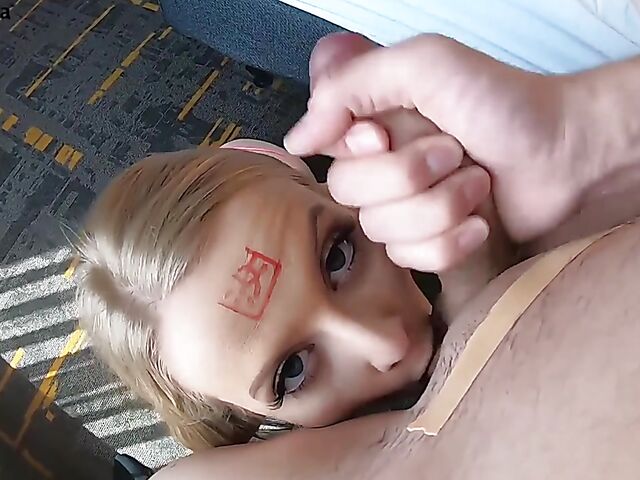  Asian cock blowjob POV with blue-eyed white girl Paris White