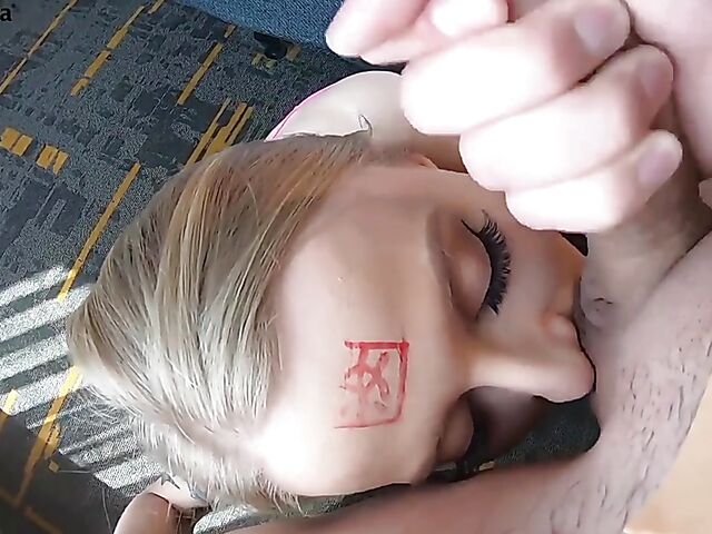  Asian cock blowjob POV with blue-eyed white girl Paris White