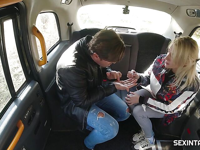 Backseat taxi sex with Czech MILF Brittany Bardot