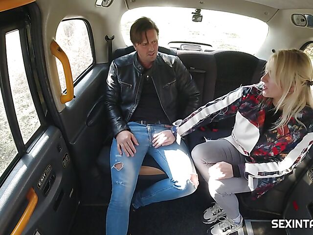 Backseat taxi sex with Czech MILF Brittany Bardot