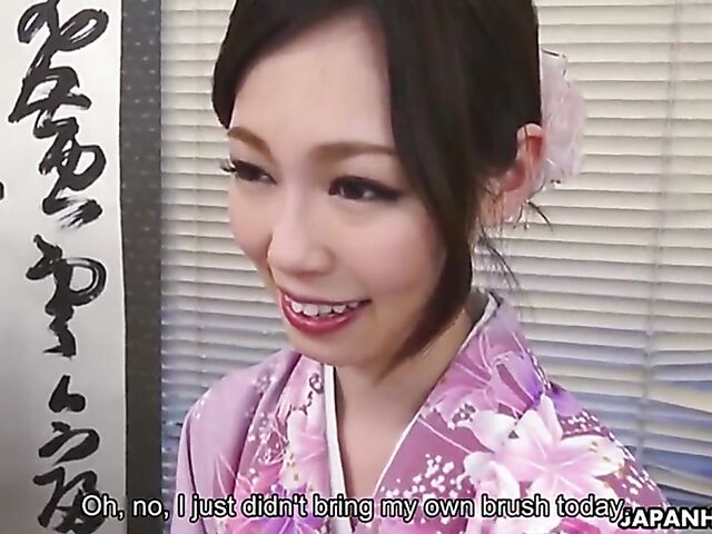 Misaki Yoshimura - Uncensored Japanese geisha gangbang in kimono