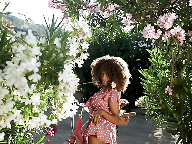 Playboy solo outside featuring stunning ebony model Jenna.Foxx