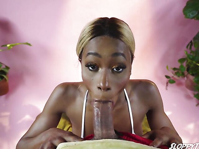 Kinsley Karter - Classy ebony blowjob POV