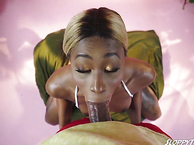 Kinsley Karter - Classy ebony blowjob POV