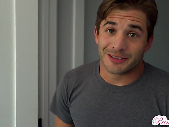 Sex on the couch and cum in pussy with Lilly Bell