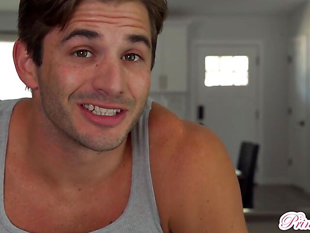 Sex on the couch and cum in pussy with Lilly Bell