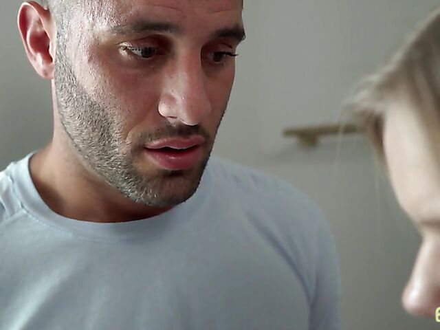 A helping hand from natural boobs blonde stepsister Percy Sires