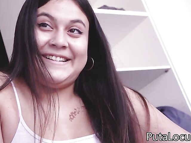 Young chubby Spanish girl Monica Conde gets nasty with Torbe