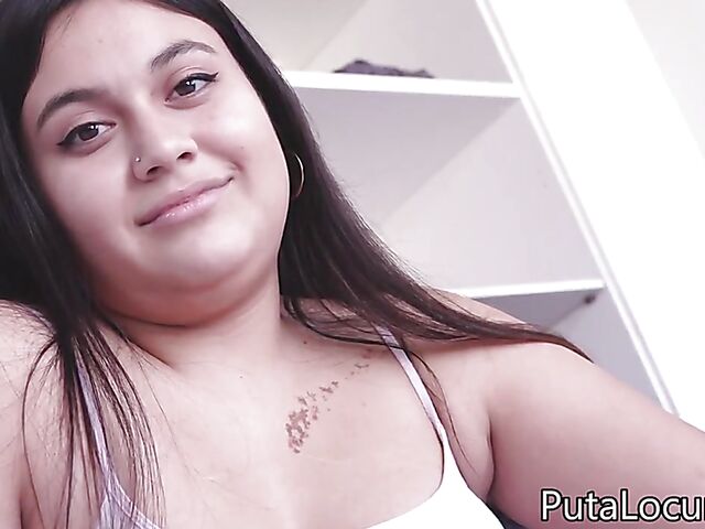 Young chubby Spanish girl Monica Conde gets nasty with Torbe