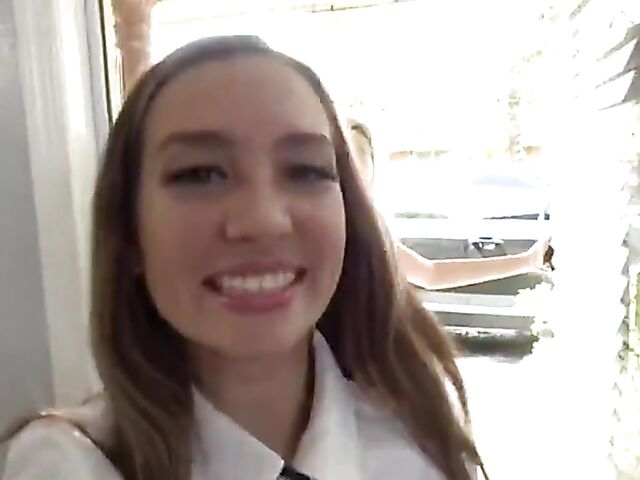 Nice three girls one guy 4some with schoolgirls Brie Klein, Bailey Base and Avery Moon