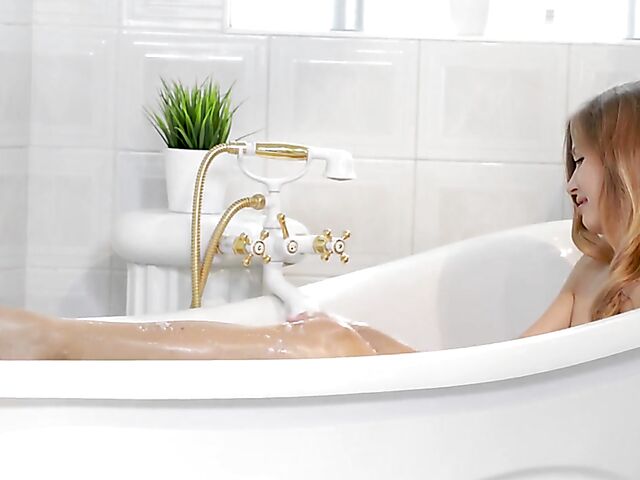 Big natural tits solo in the bathroom with Stella Cardo